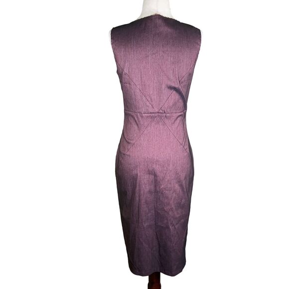 Max Studio by Leon Max Sleeveless Burgundy Sheath Dress V-Neck Size 4 - Picture 5 of 8